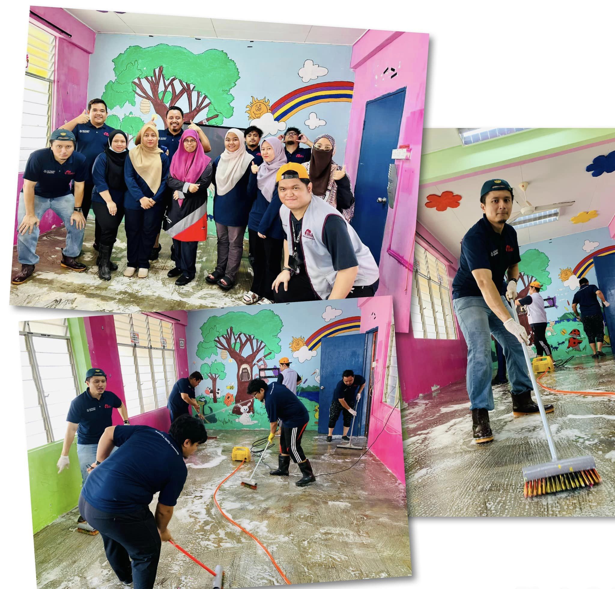 Flood Relief Mission Communal work in cleaning