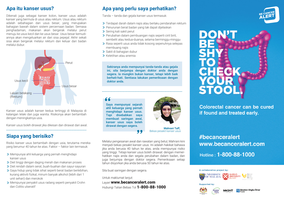 Colorectal Cancer Campaign Brochure Malay_English