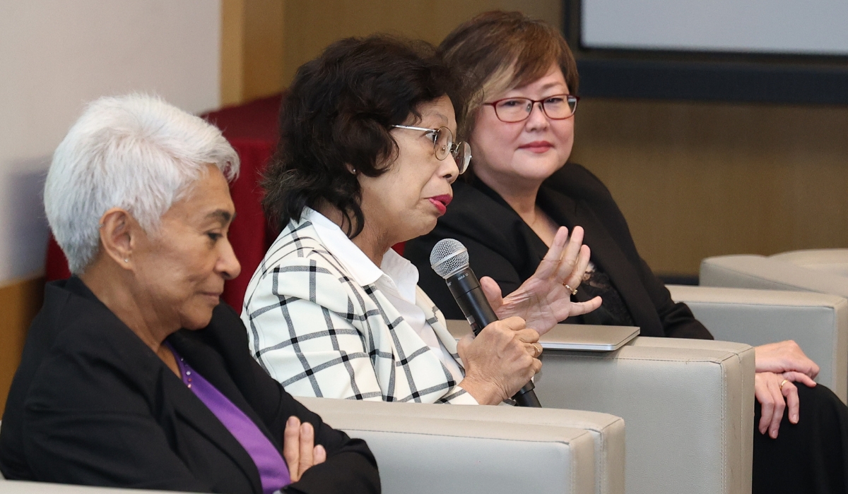 prof yasmin giving speech