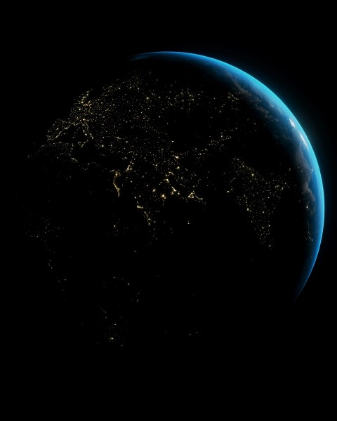 Globe showing earth from space