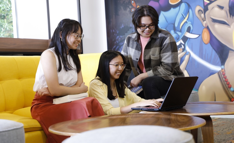 Student researching university credit transfer in Malaysia