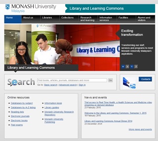 Library and Learning Commons website