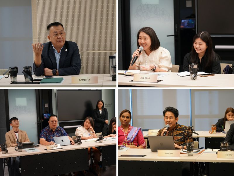 Representatives from SAMENTA, Eco-Ideal Consulting Sdn Bhd, Cradle Fund Sdn Bhd, Aquinas Environmental Group