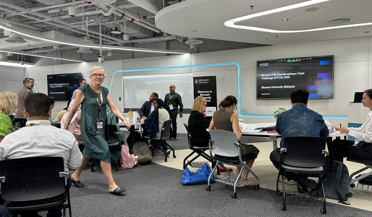pitch participants in action