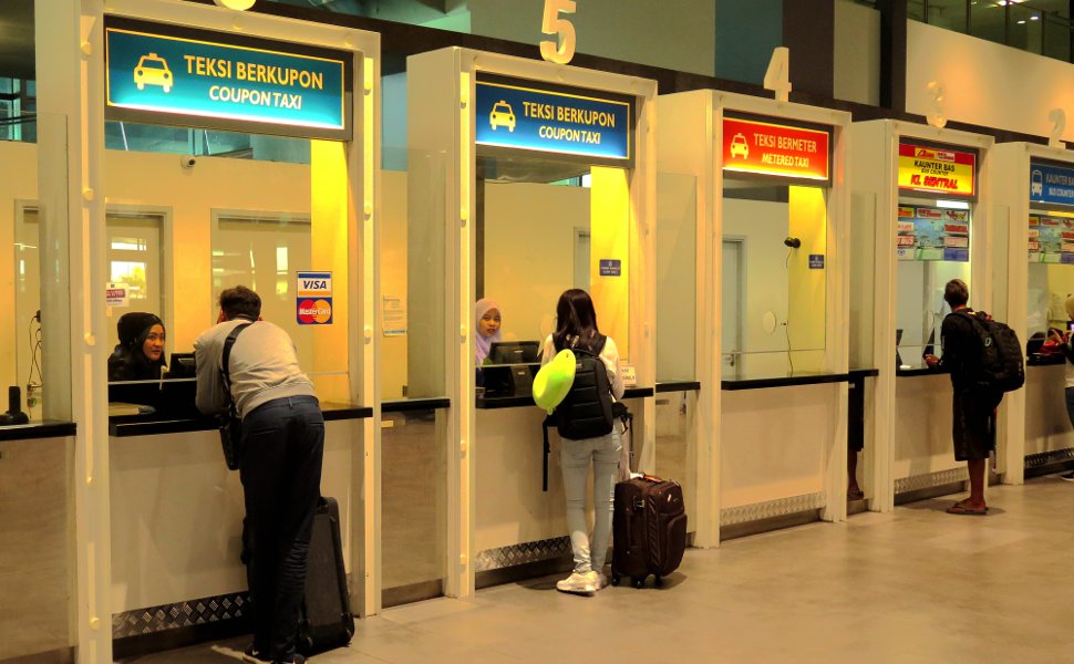 Taxi counters at KLIA2
