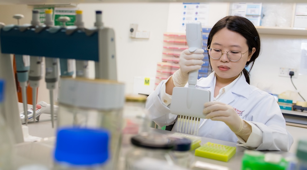 A PhD student conducting research at Monash University Malaysia