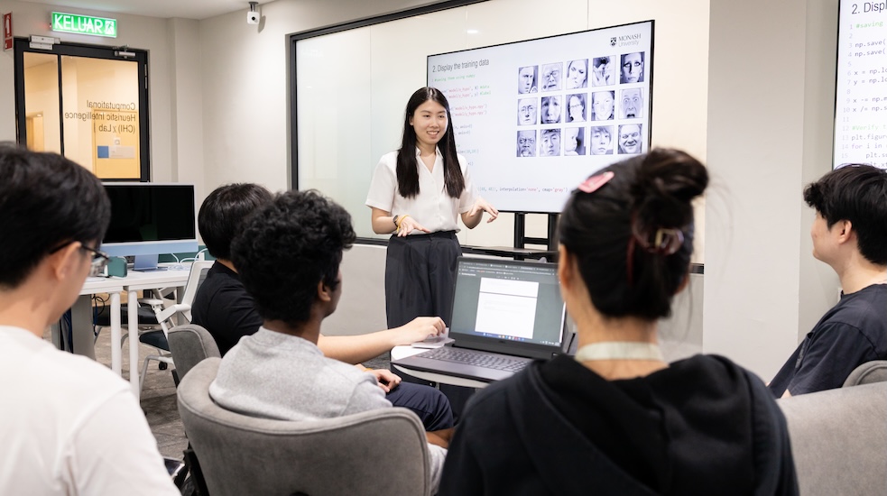 Data science students attending a lecture at Monash Malaysia