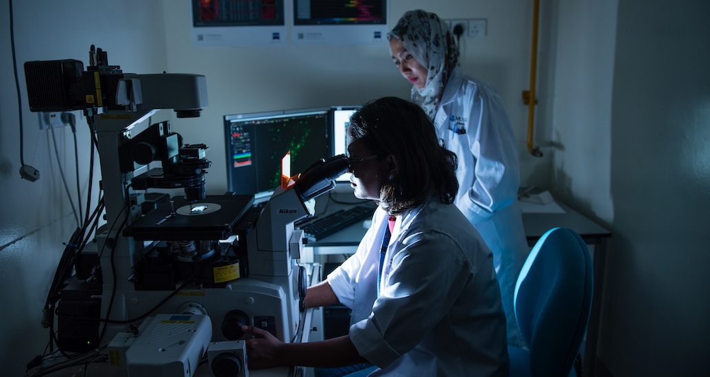 Doctoral students at Monash Malaysia research lab