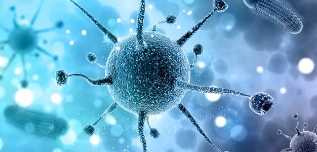 background virus cells