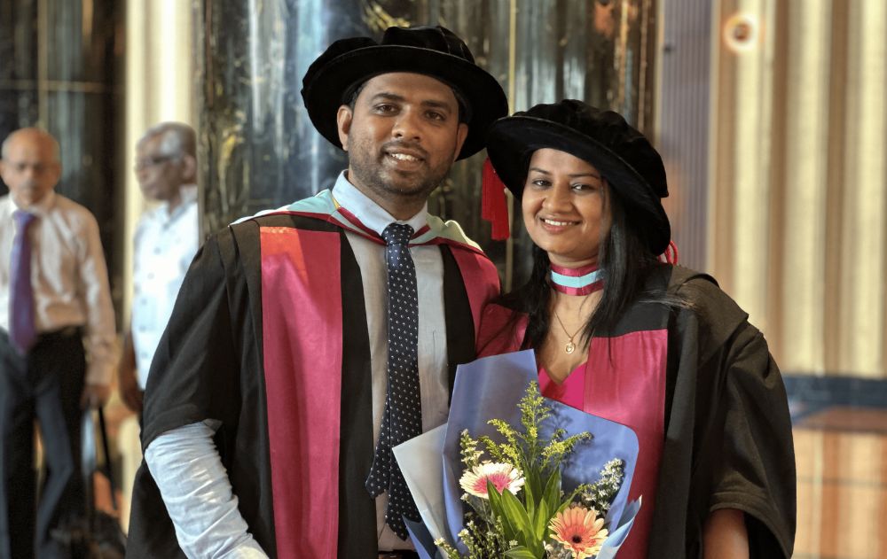 Sri Lankan PhD couple