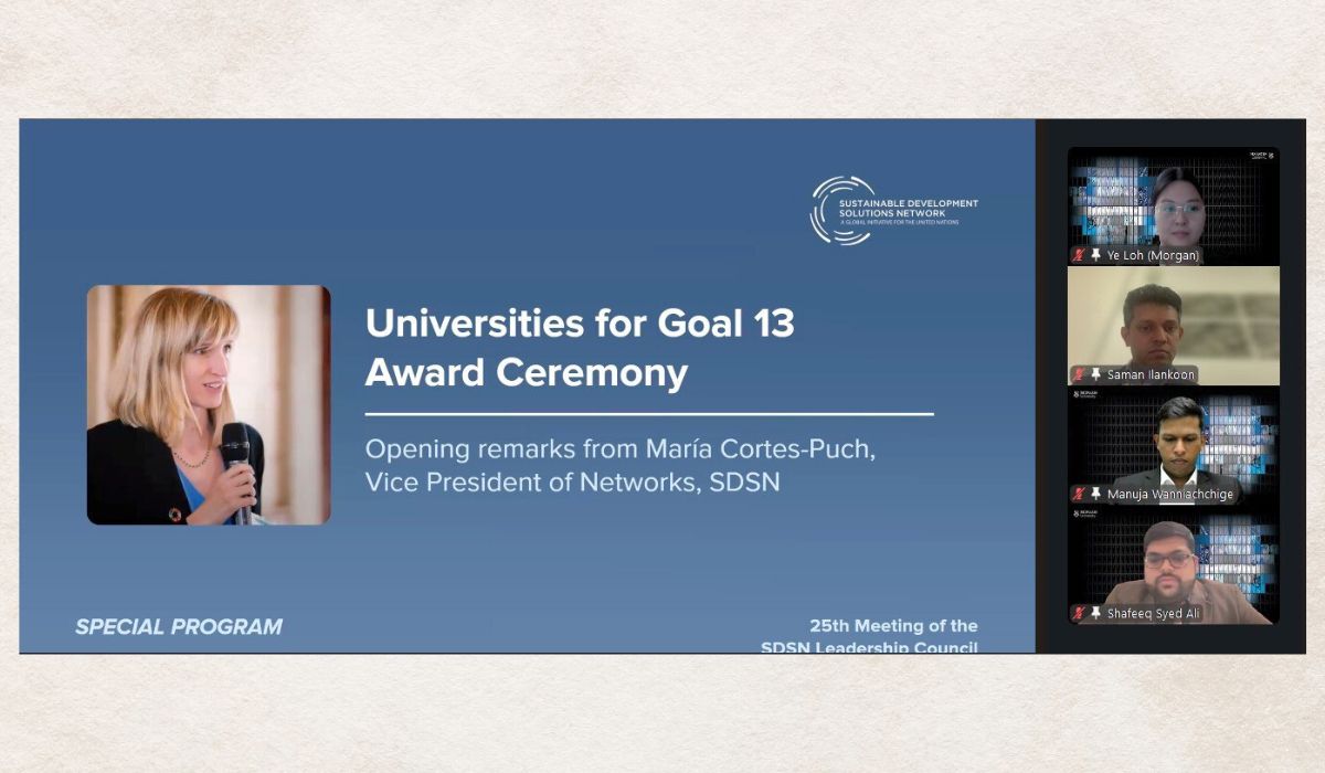 UN Award Recipients from Monash in a Zoom Call